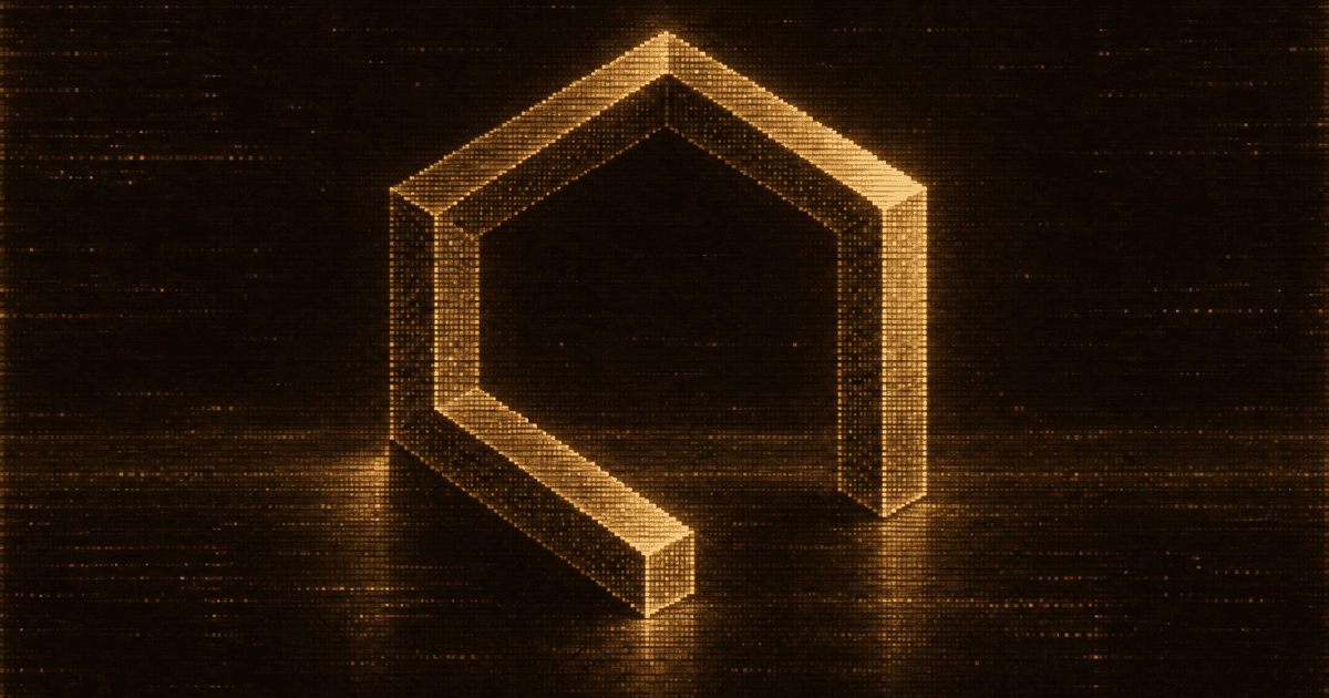 A three-dimensional incomplete cube-like frame forms an open angular structure.
